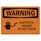 Signmission OSHA Warning Sign, 10" Height, 14" Width, Rigid Plastic, Electrical Hazard Do Not Touch, Landscape OS-WS-P-1014-L-12587 - alternate 1